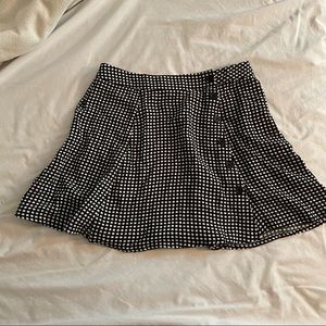 Plaid button up skirt